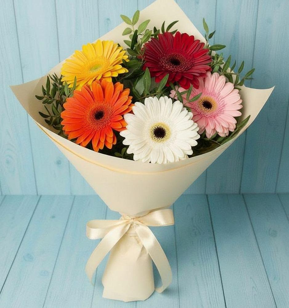 Букет цветов из: Герберы в Станционно-Ояшинском