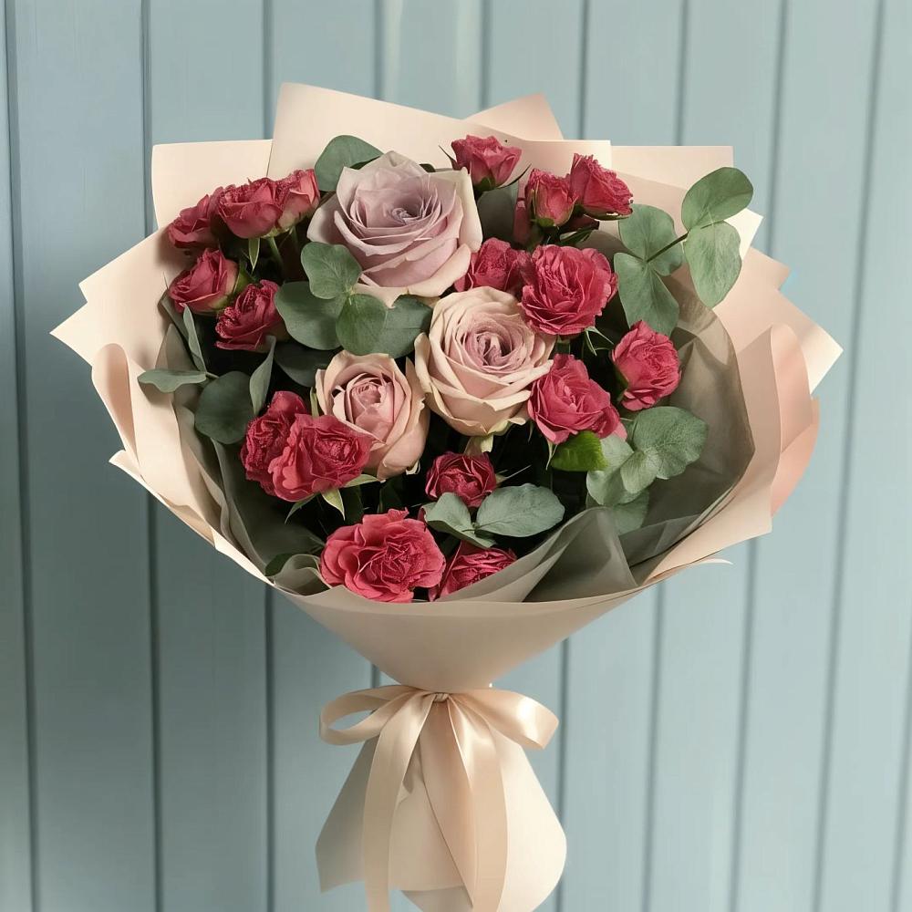 Букет цветов из: Гвоздики и Розы в Станционно-Ояшинском