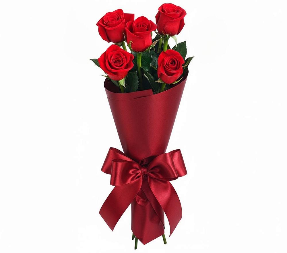 Букет 5 Красных роз Эдлесс Лав в Станционно-Ояшинском