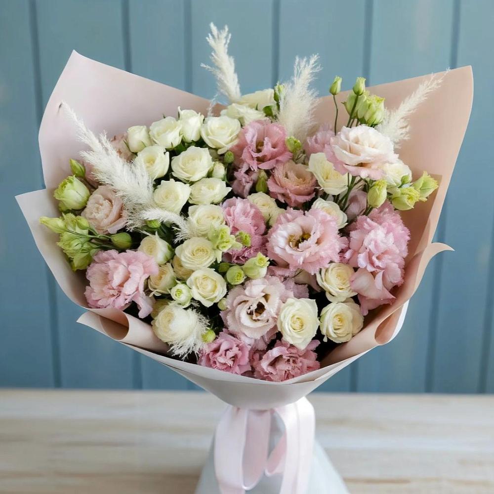 Букет цветов из: Альстромерии и Розы в Станционно-Ояшинском