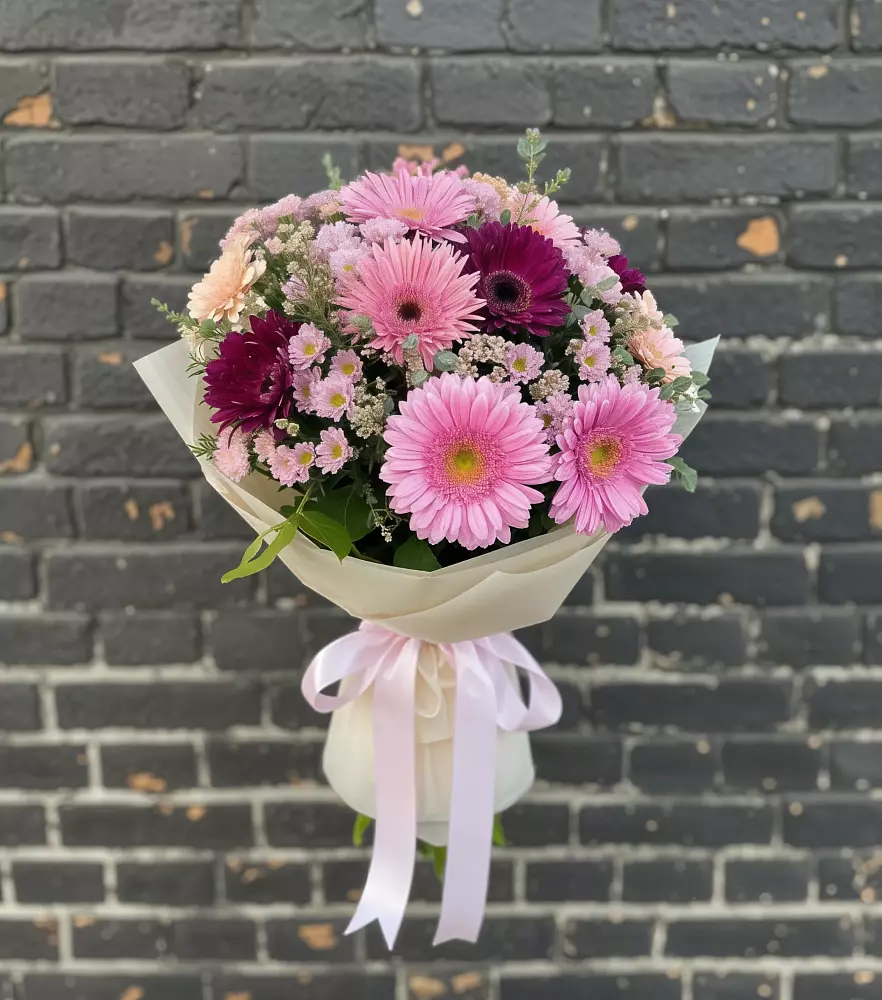 Букет цветов из: Герберы и Хризантемы в Станционно-Ояшинском