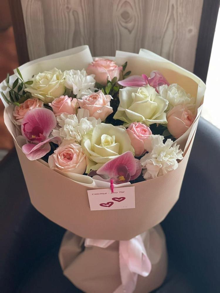 Букет цветов из: Орхидеи, Розы и Гвоздики в Станционно-Ояшинском