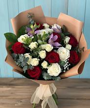 Букет цветов из:  Розы и Альстромерии в Станционно-Ояшинском