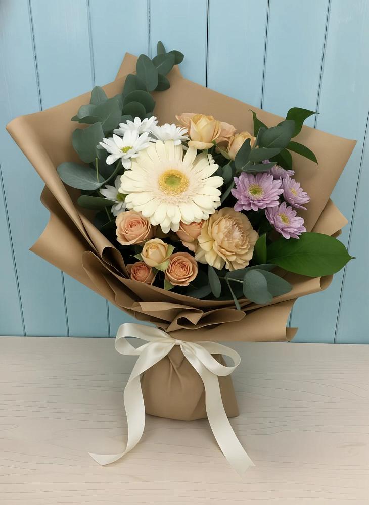 Букет цветов из: Герберы и Хризантемы в Станционно-Ояшинском