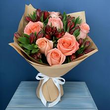 Букет цветов из:  Розы и Альстромерии в Станционно-Ояшинском