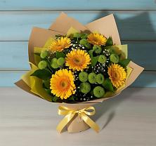 Букет цветов из:  Герберы и Хризантемы в Станционно-Ояшинском