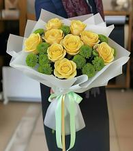 Букет цветов из:  Хризантемы и Розы в Станционно-Ояшинском