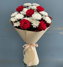 Букет цветов из:  Розы и Хризантемы в Станционно-Ояшинском