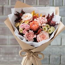 Букет цветов из:  Гвоздики, Хризантемы и Розы в Станционно-Ояшинском