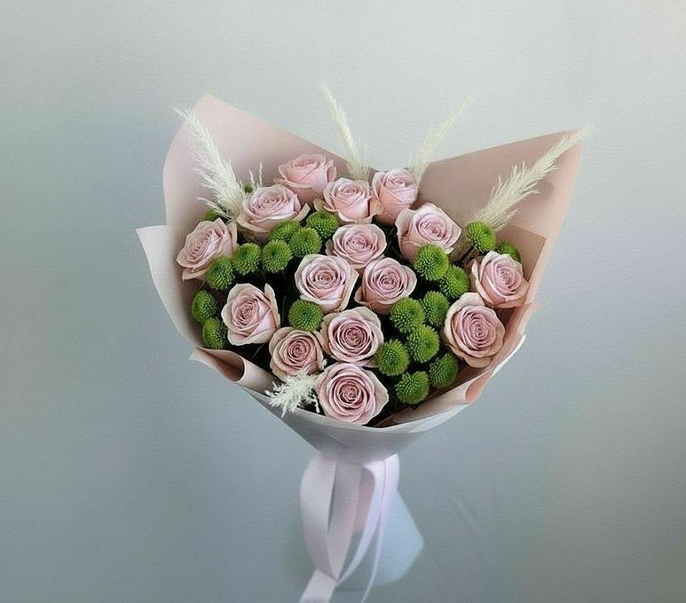 Букет цветов из: Розы и Хризантемы в Станционно-Ояшинском