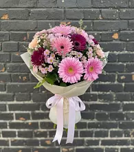 Букет цветов из:  Герберы и Хризантемы в Станционно-Ояшинском