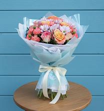 Букет цветов из:  Хризантемы и Розы в Станционно-Ояшинском